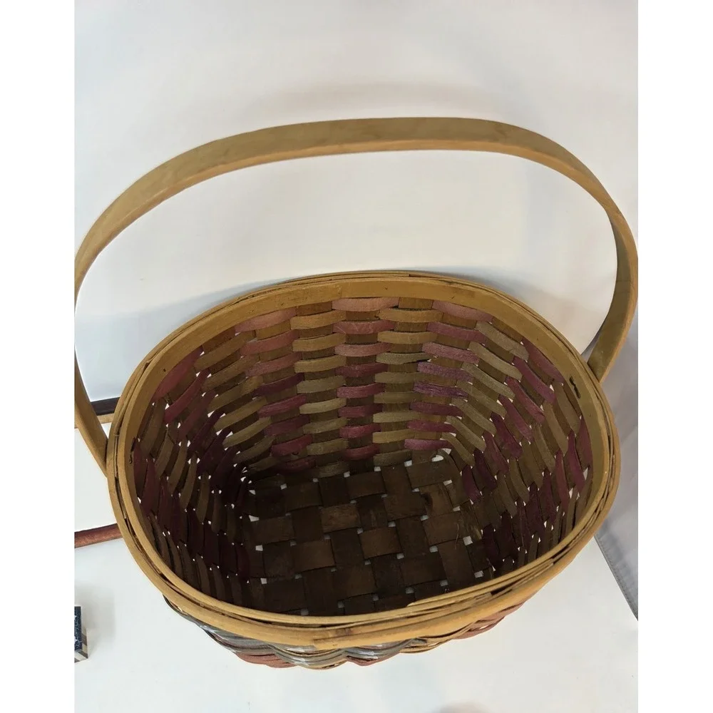 Primitive Americana Patriotic Decor Lot 7pc Basket Sign Birdhouse Star Pails